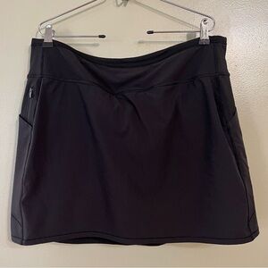 Athleta Womens Tennis Golf Black Athletic Skort Stretch XL